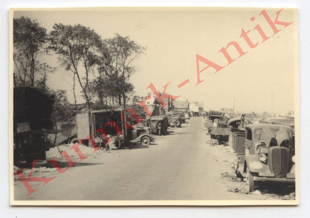 Foto Wehrmacht Frankreich Dünkirchen Beute PKW L