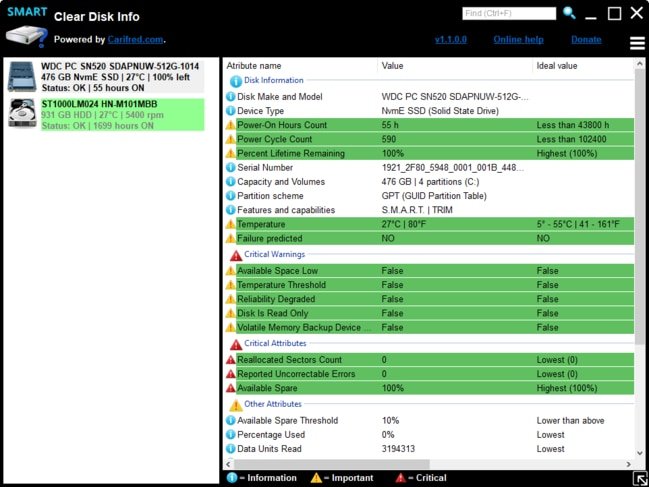 Clear Disk Info v3.0.0.0