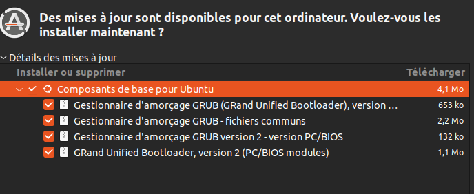 mises à jour
