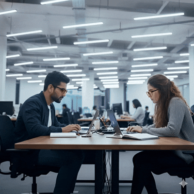 In bright indoor lighting