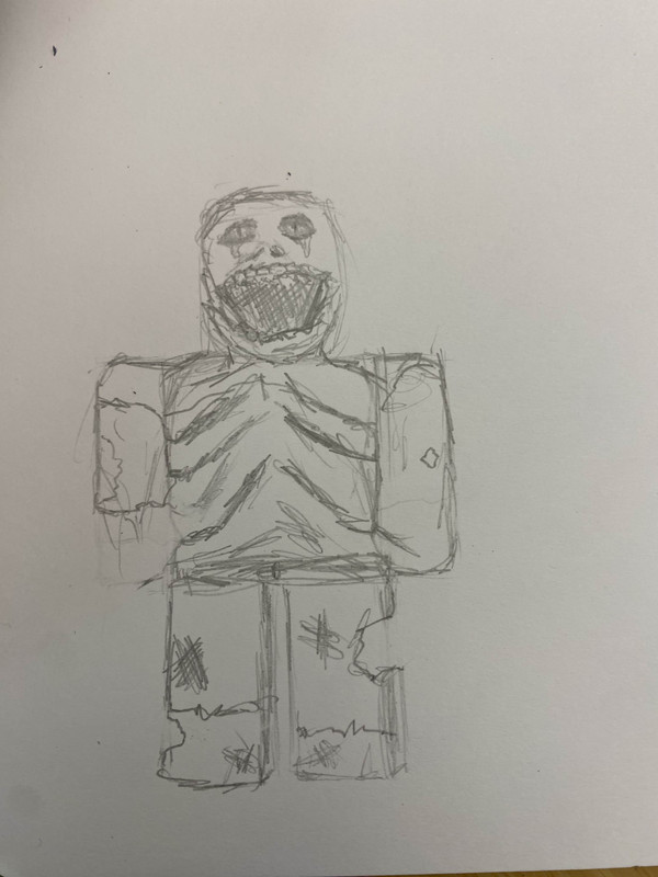 Roblox Concept Drawing of Zombie
