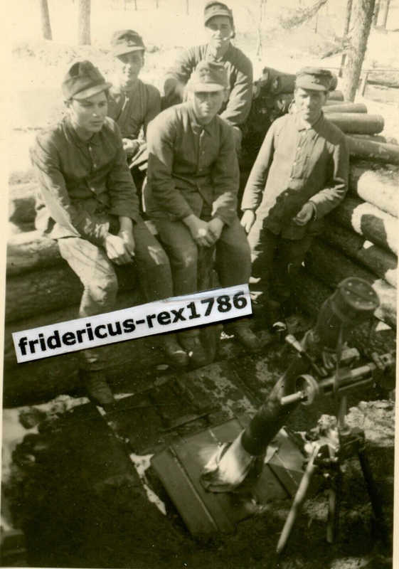 Foto WH Gebirgsjäger Ostfront Granatwerfer Mörser in Feuerstellung HKL 1942