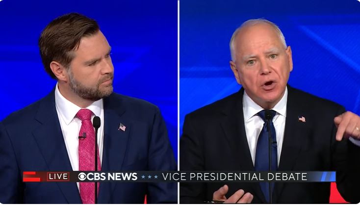 LIVE: Vice Presidential Debate; JD Vance and Timmy Walz in the First ...