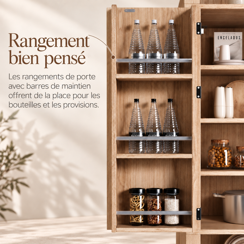 Le rangement se prolonge dans les portes
