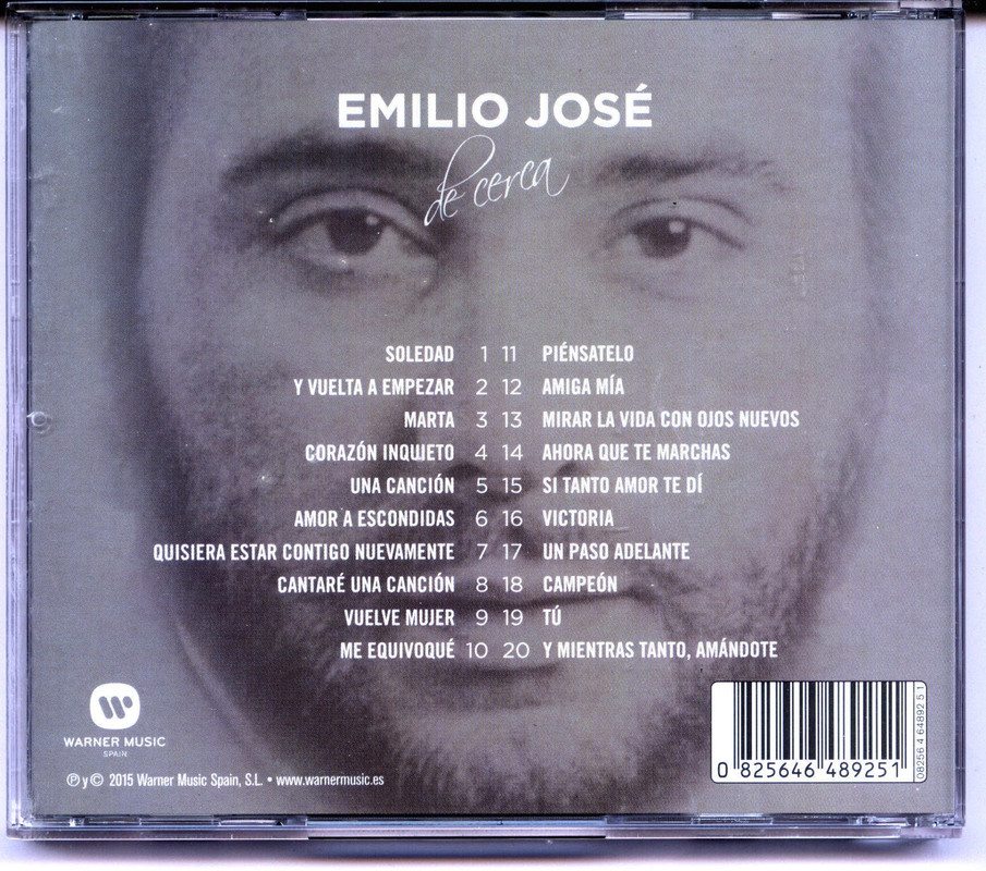 Portada - Emilio José - De Cerca (2015) FLAC