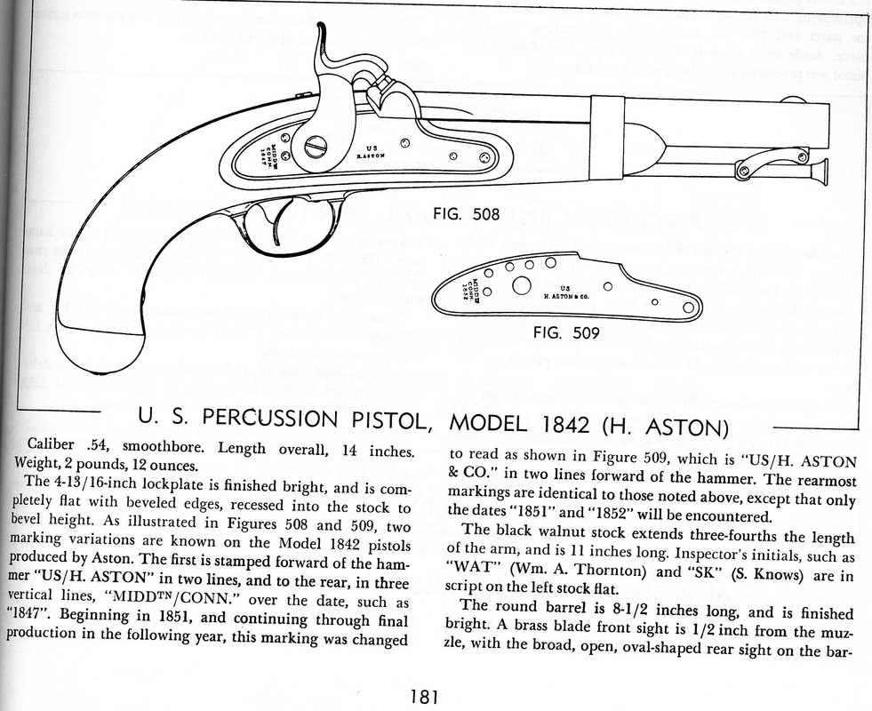 Model 1842 Percussion Pistol--H. Aston