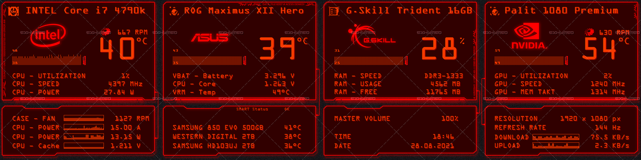 Cyberpunk 2077 - all-red (1920x480px)