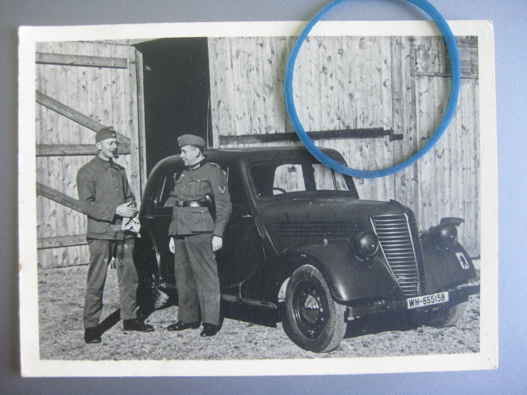 Foto Wehrmacht Kfz Auto Kennzeichen und Staffel Wappen Berliner Bär Berlin