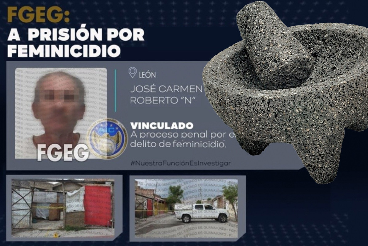 Sujeto mató a su esposa con un molcajete, se lo aporreo repetidas veces
