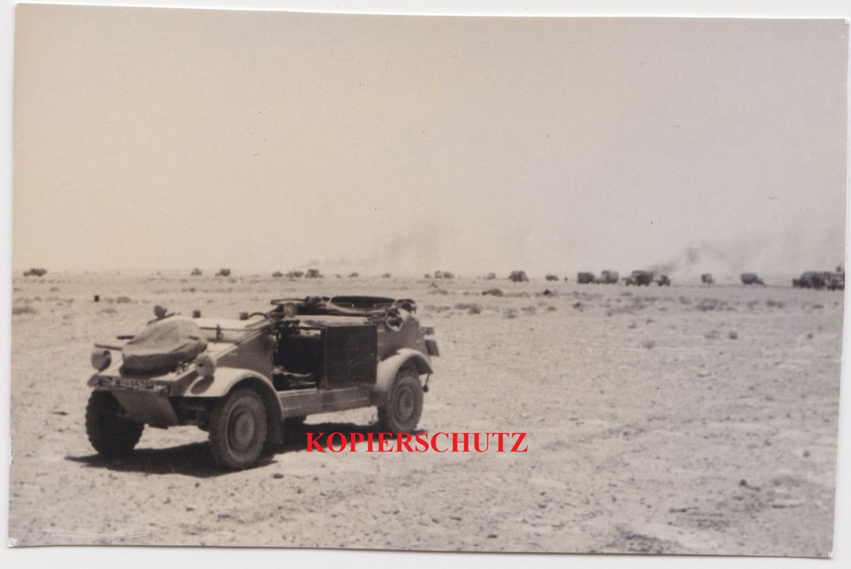 Foto Afrikakorps Sdkfz Kübelwagen Auto DAK Wüste