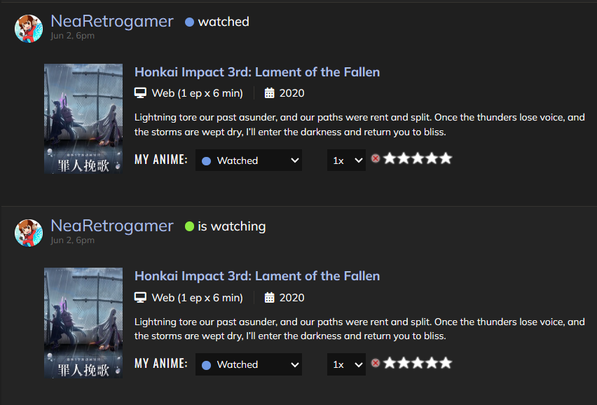 honkai impact 3rd lament of the fallen