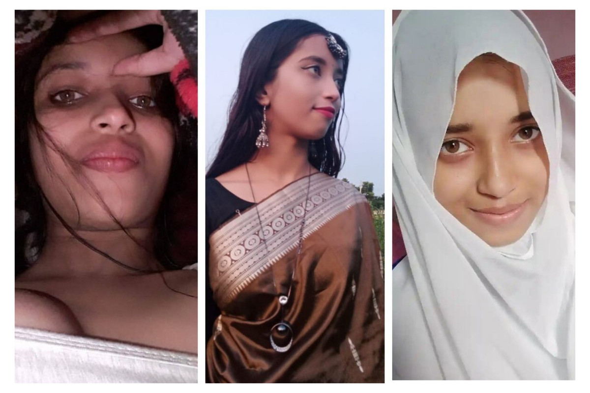 Bangladeshi muslim girl rubbing her boob