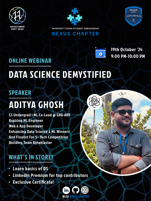 Level up with Data! Don’t Miss the HackNexus Data Science Webinar poster