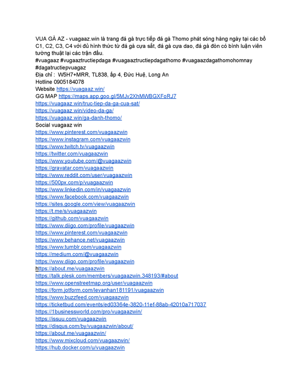 VUA GÀ AZ - TRANG XEM TRỰC TIẾP ĐÁ GÀ THOMO HÀNG NGÀY