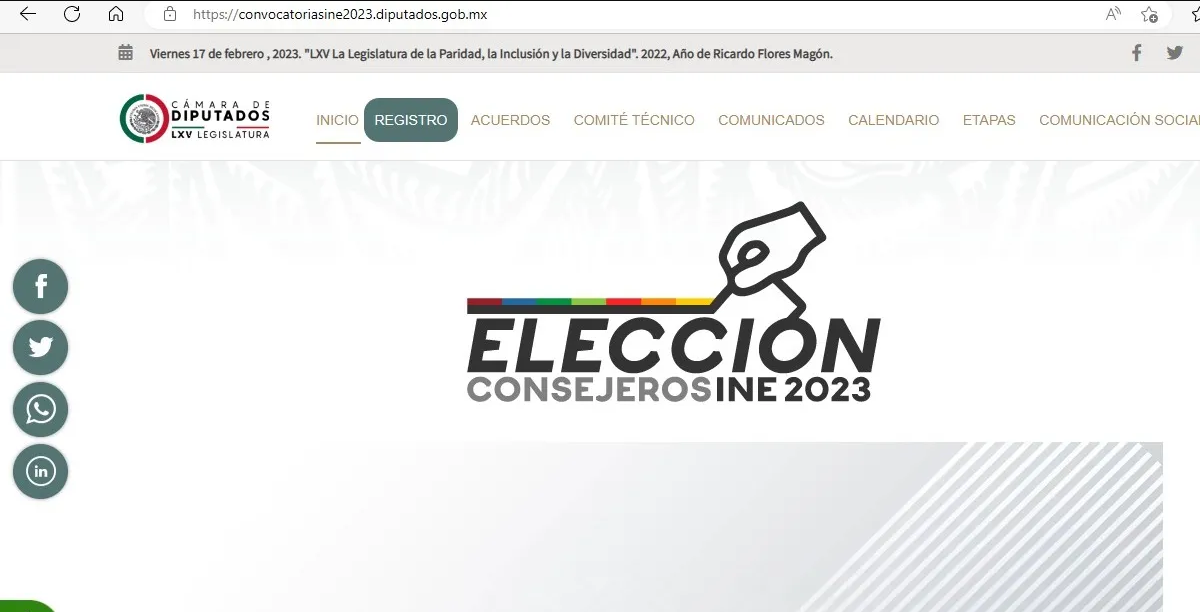 Presenta Comité Técnico avances en la elección de consejeros del INE