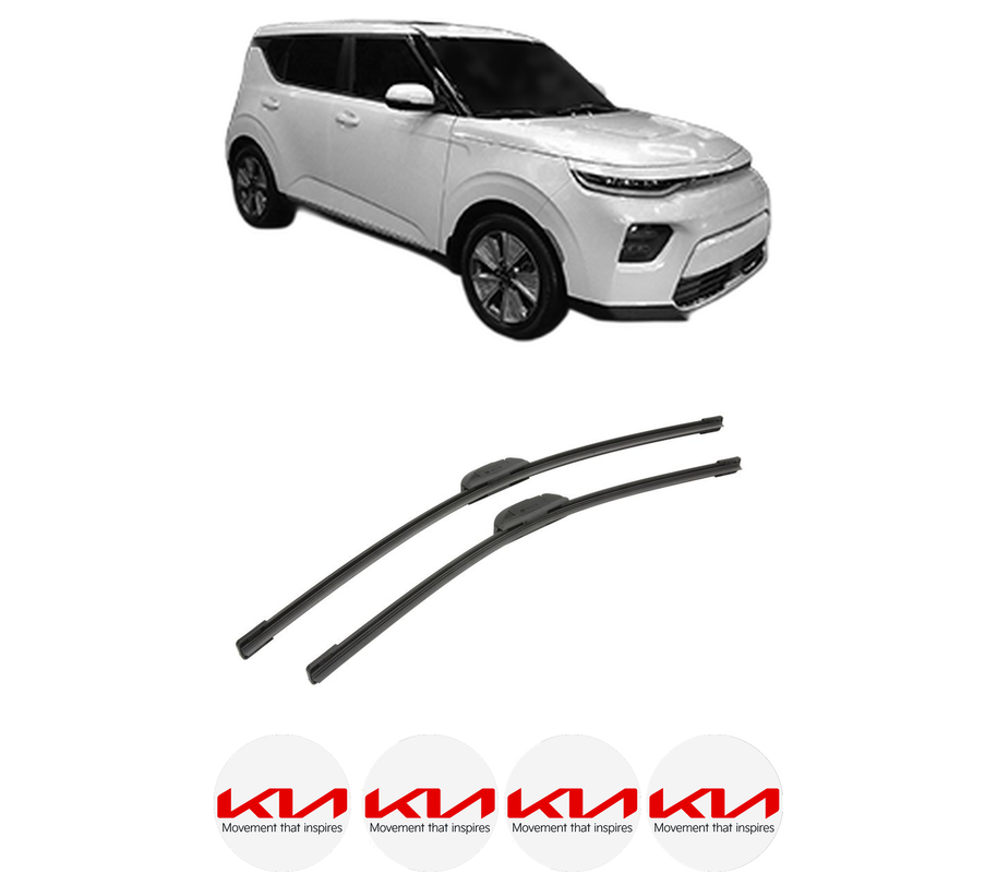 Set stergatoare auto KIA SOUL III (SK3) din 2019, pentru parbriz auto, 2 bucati, Bosch Aerotwin Retrofit, din cauciuc siliconat rezistent, 4 Stickere Auto KIA