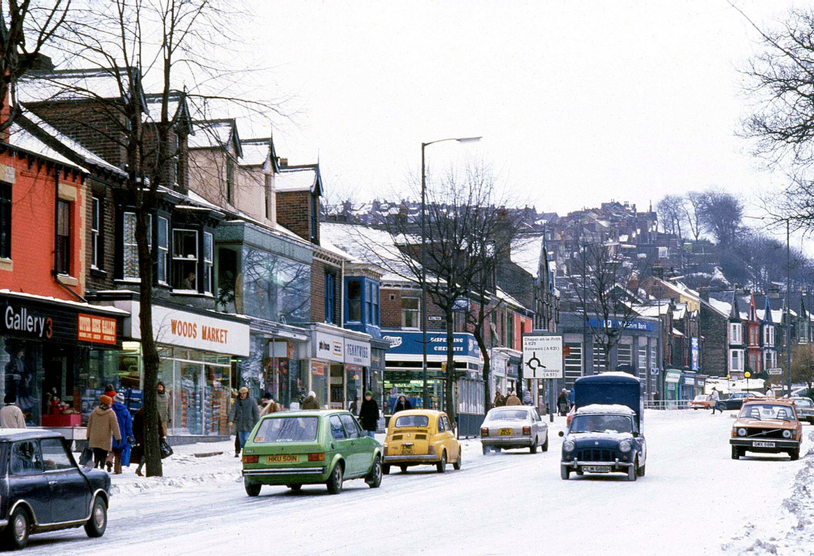 Winter at Hunters Bar, Sheffield, Late 1970’s