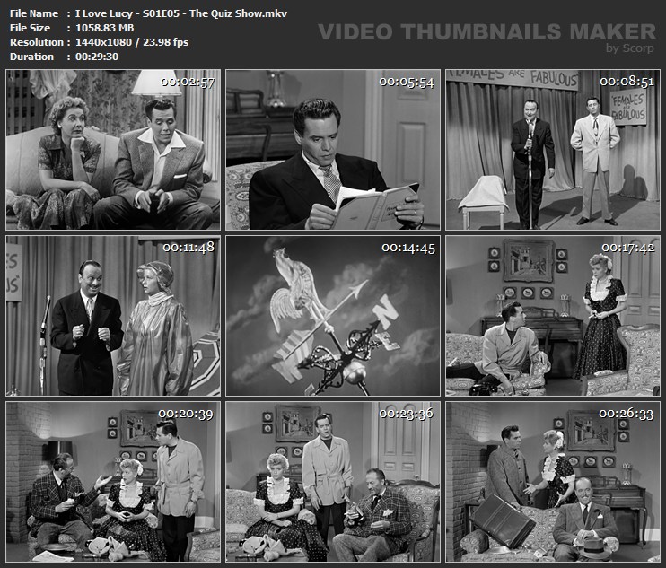 I Love Lucy - S01E05 - The Quiz Show.mkv