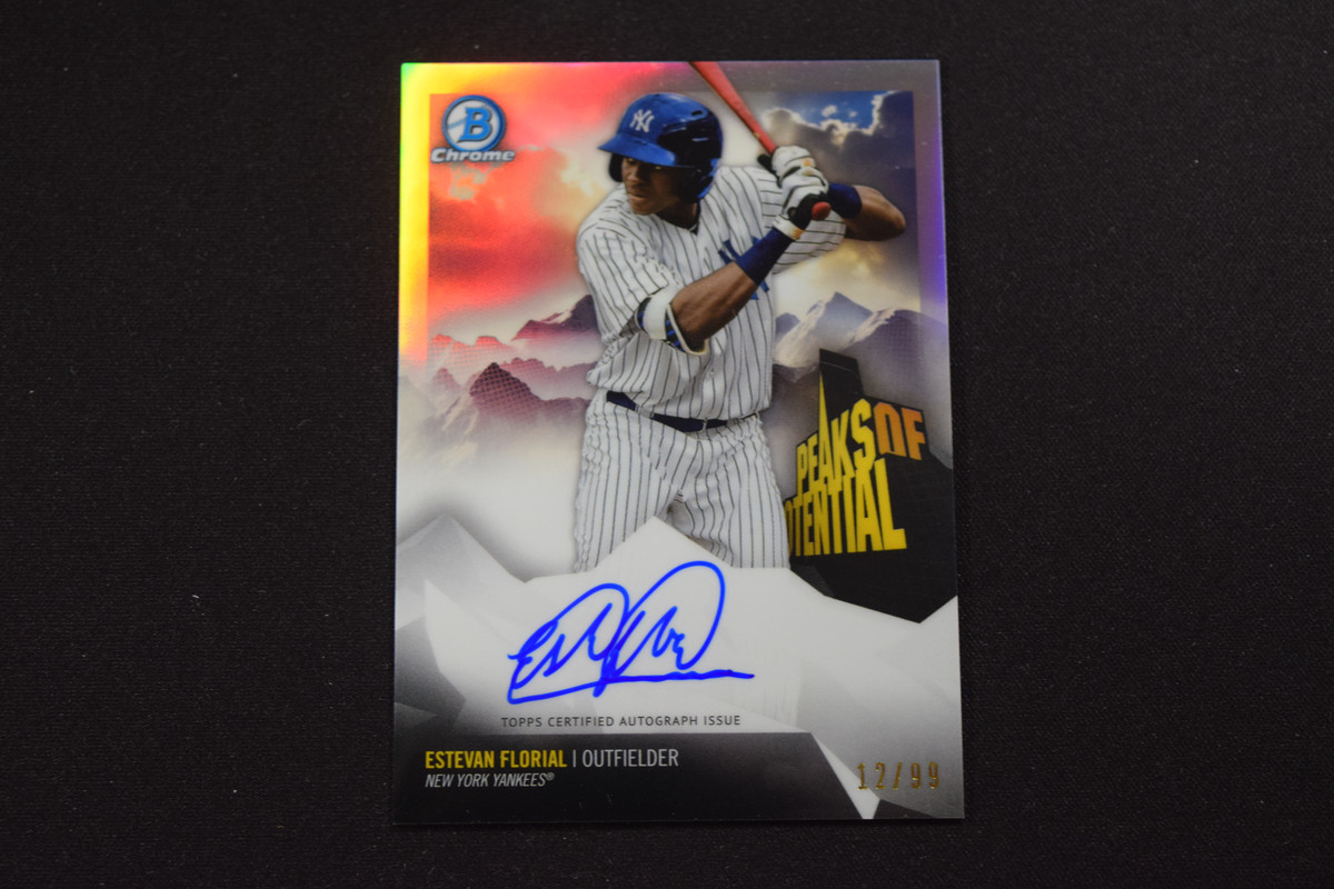 Estevan Florial 2018 Bowman Chrome Peaks Of Potential Rookie Autograph /99