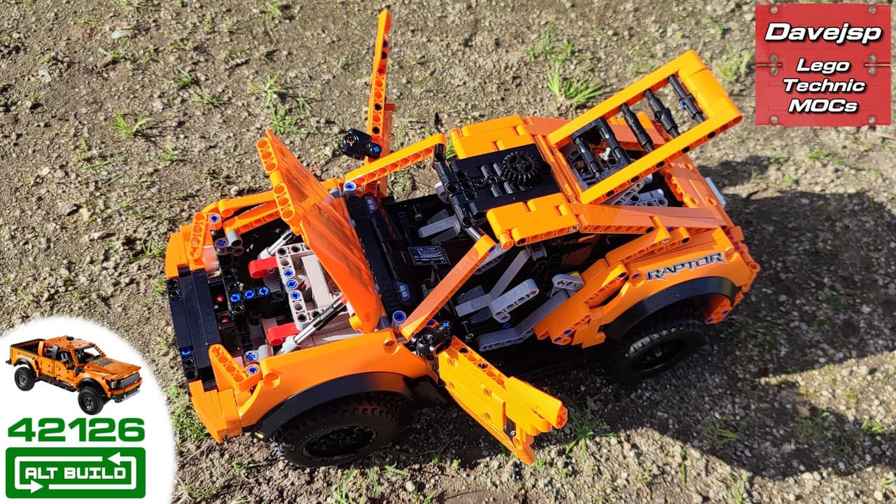Lego Technic set 42126 Ford Raptor repurposed as a Zarooq SandRacer offroading buggy MOC