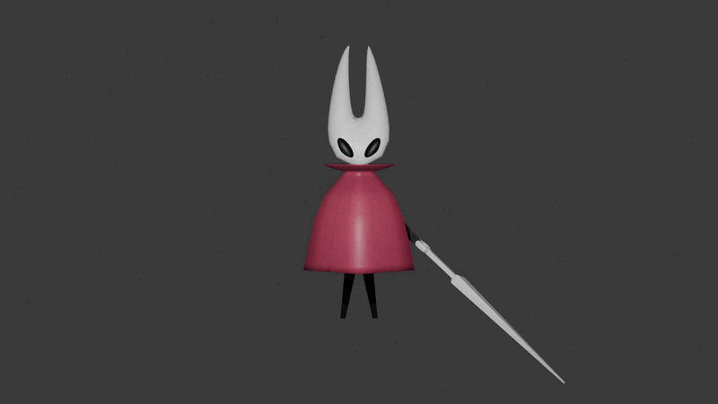 shitty hornet silksong model