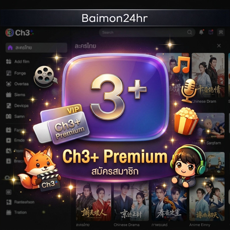 CH 3 Plus 30 วัน ( จอส่วนตัว )  (สั่งได้09:00-22:00น.)