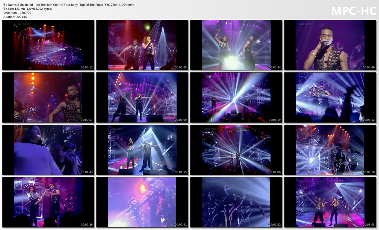 2 Unlimited - Let The Beat Control Your Body (Top Of The Pops) (BBC HD 720p) [17.02.1994]