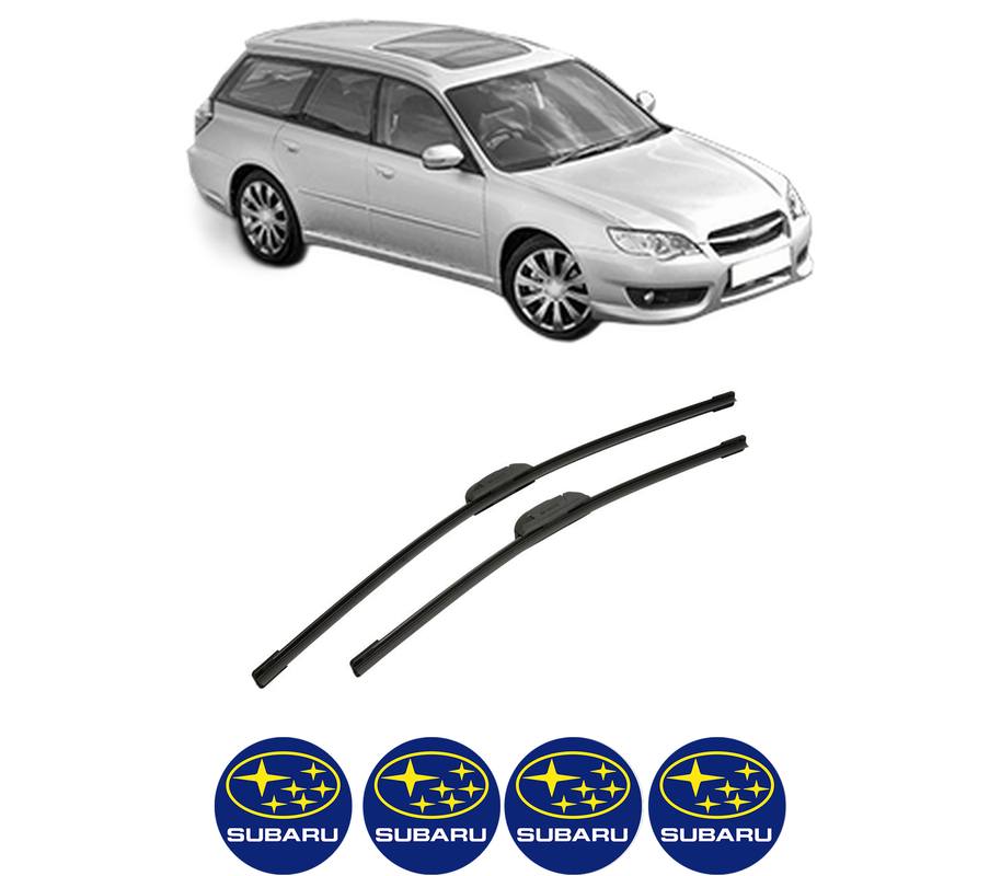 Set stergatoare auto SUBARU LEGACY IV Estate (BP) din 2003-2009, pentru parbriz auto, 2 bucati, Bosch Aerotwin Retrofit, din cauciuc siliconat rezistent, 4 Stickere Auto SUBARU