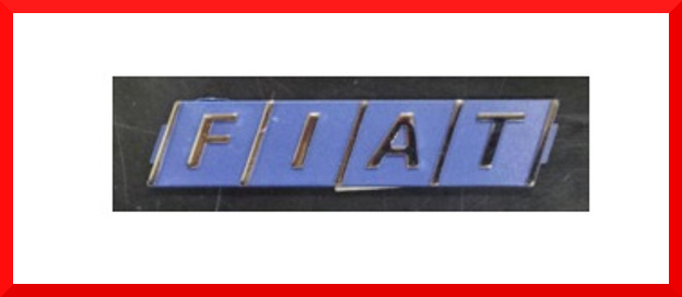 Sigla anteriore ad incastro Fiat per Fiat Uno Tipo