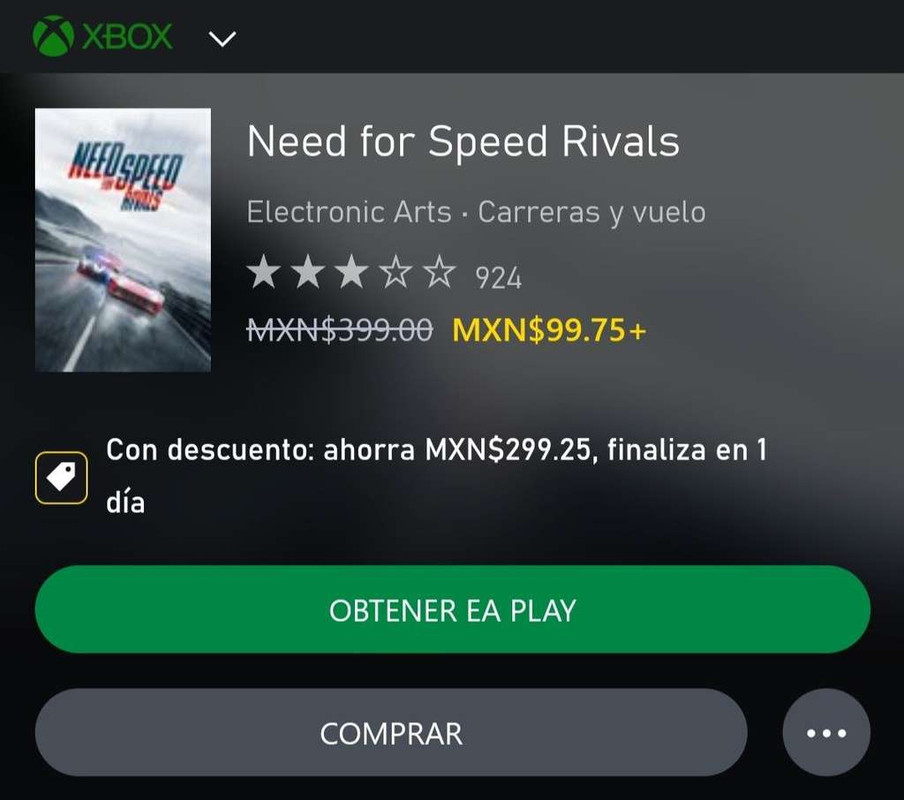 XBOX: Need For Speed Rivals 
