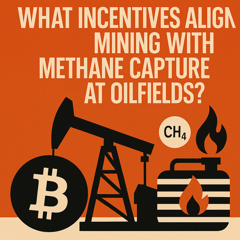 What incentives align mining with methane capture at oilfields?