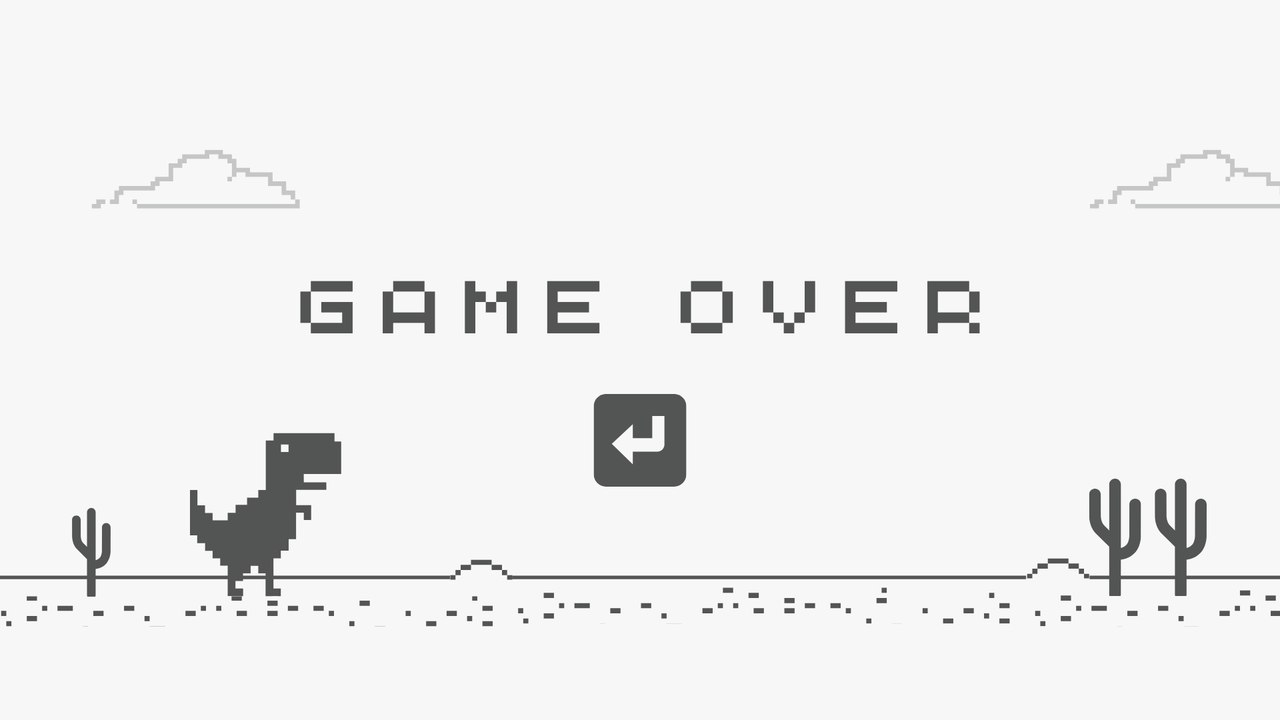 White Gray Modern Pixel Dino Trivia Game Night Presentation