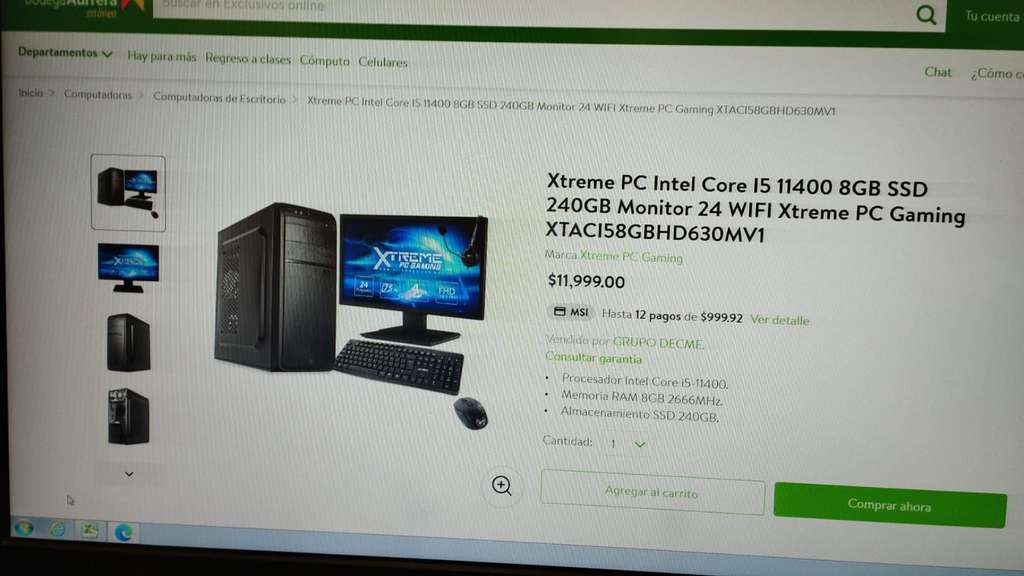 Walmart: PC GAMER. Core i5 8GB SSD 240GB 
