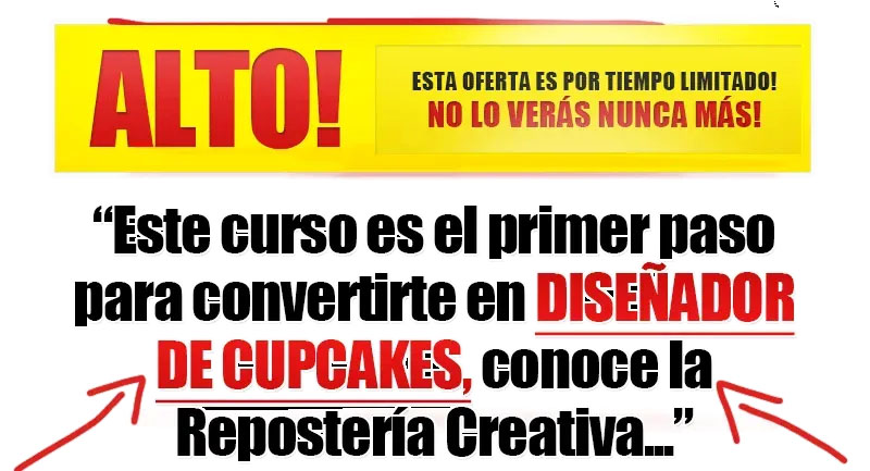 Este curso es el primer paso para convertirte en DISEÑADOR DE CUPCAKES e iniciarte en el apasionante mundo de la Repostería Creativa a tu ritmo