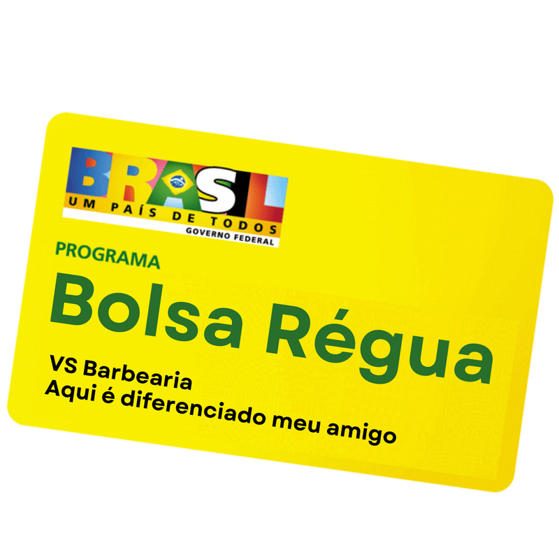 Cartão fictício do programa Bolsa Régua