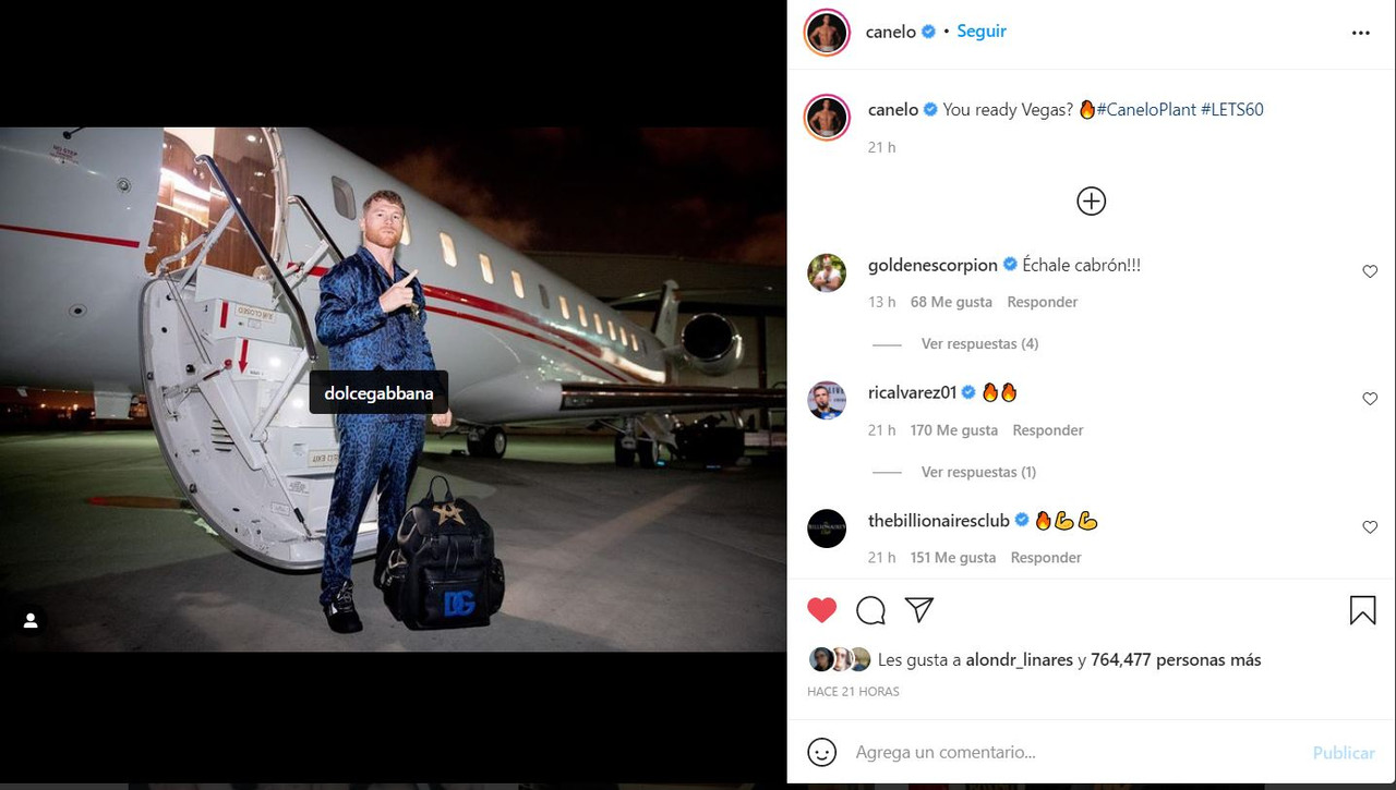 Canelo Álvarez llega en pijama a Las Vegas para enfrentar a Caleb Plant