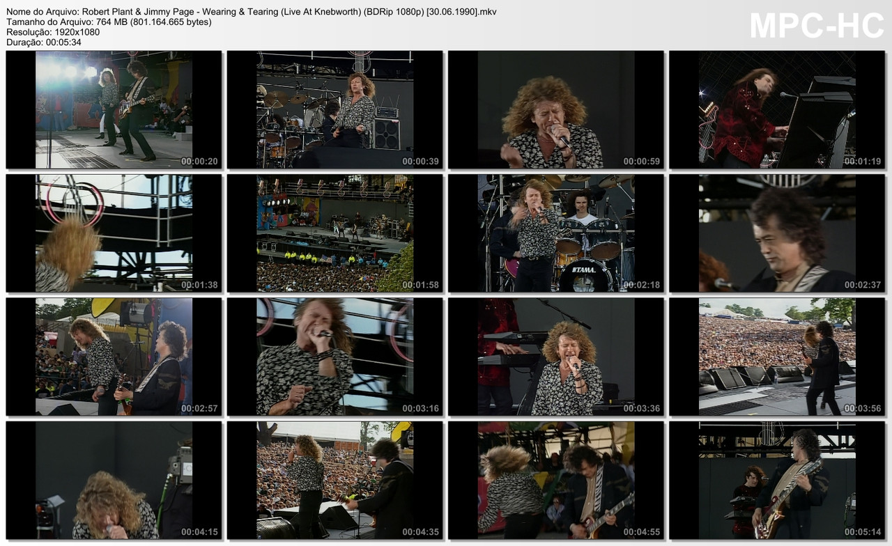 Robert Plant & Jimmy Page - Wearing & Tearing (Live At Knebworth) (BDRip 1080p) [30.06.1990]
