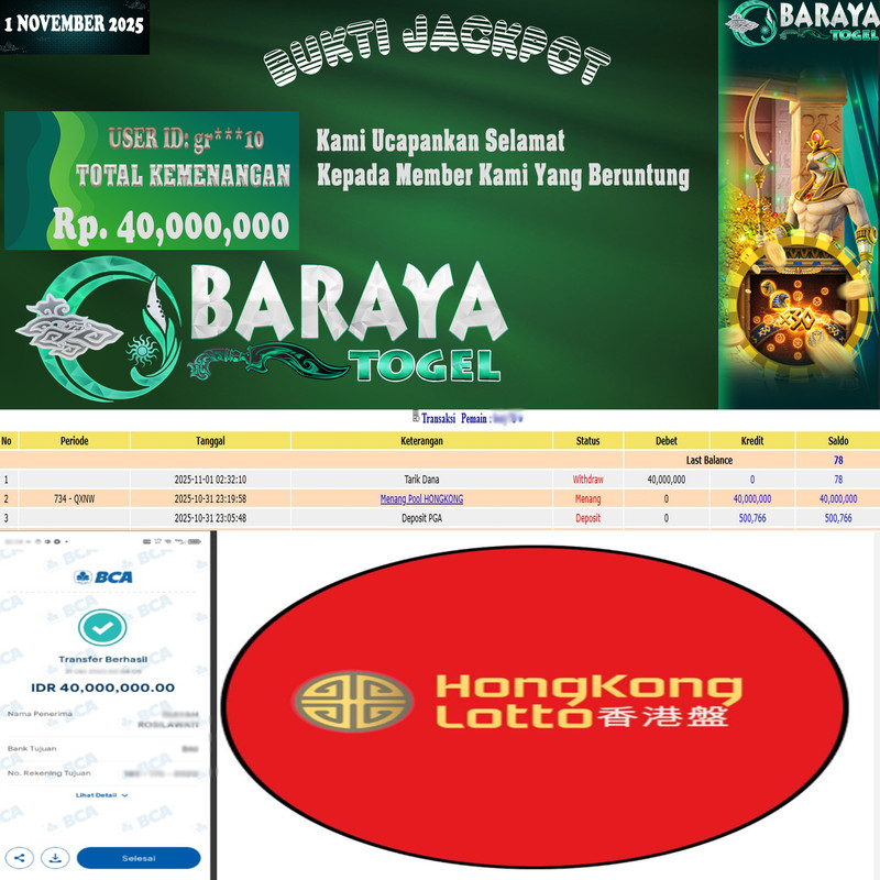Rp. 40.000.000.- WD LUNAS DI BARAYATOGEL