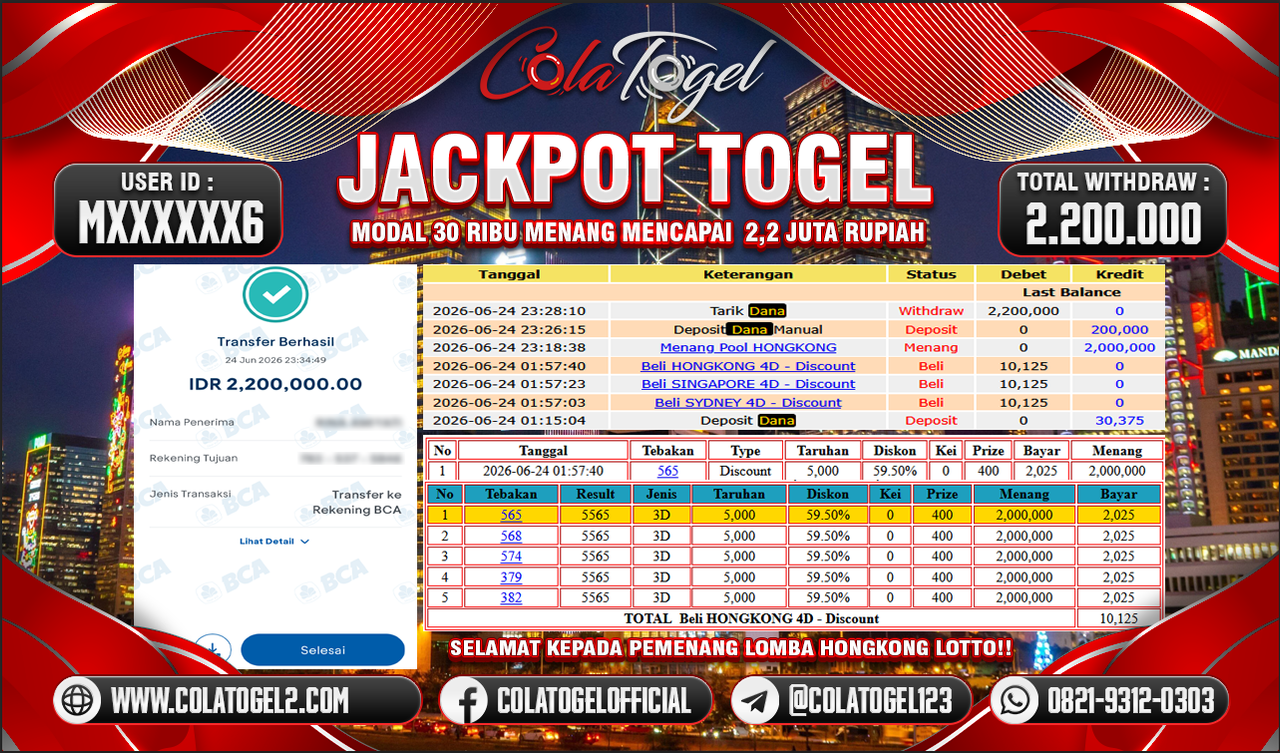 JACKPOT HONGKONG LOTTO!!