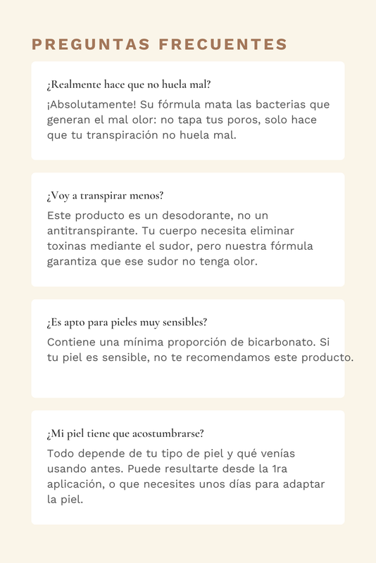 Preguntas frecuentes &mdash; Desodorante Geranio y Lim&oacute;n