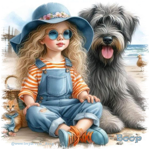 dog hat beach kitten bibs CUTE -Boop