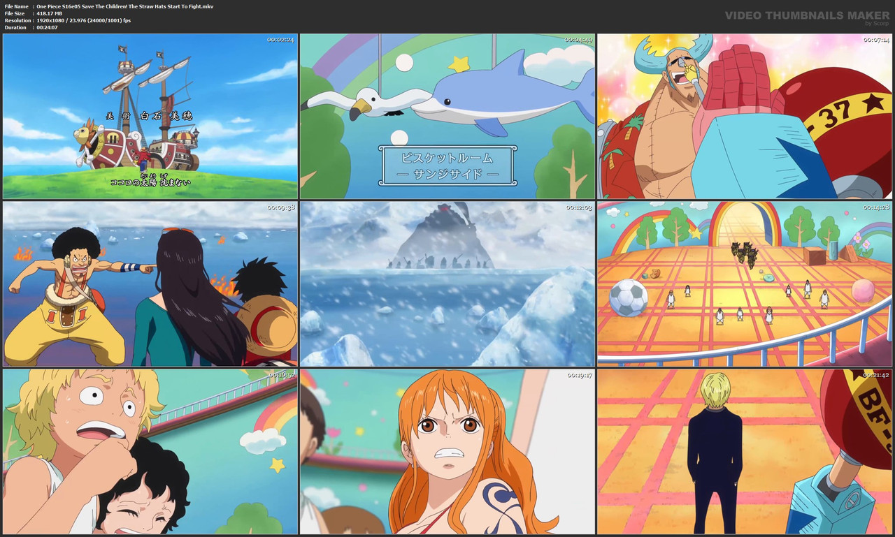 One Piece S16e05 Save The Children! The Straw Hats Start To Fight.mkv