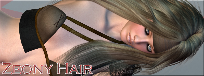 Zeony Hair for V4, V3 &; A3 + textures