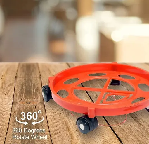 LPG Cylinder Trolley Easily Movable Stand with Wheels, Gas Cylinder Stands Color 1 (R505)