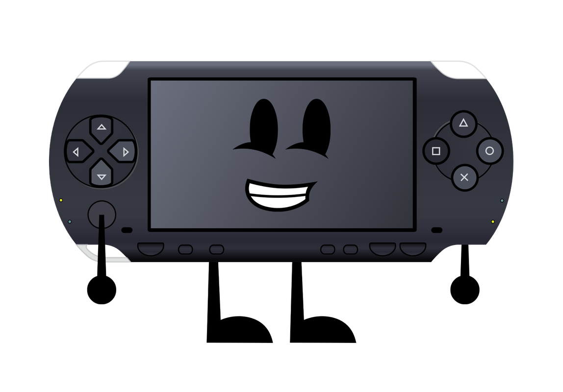 PlayStation Portable (Full Body BFDI Style) - Excited Smiley