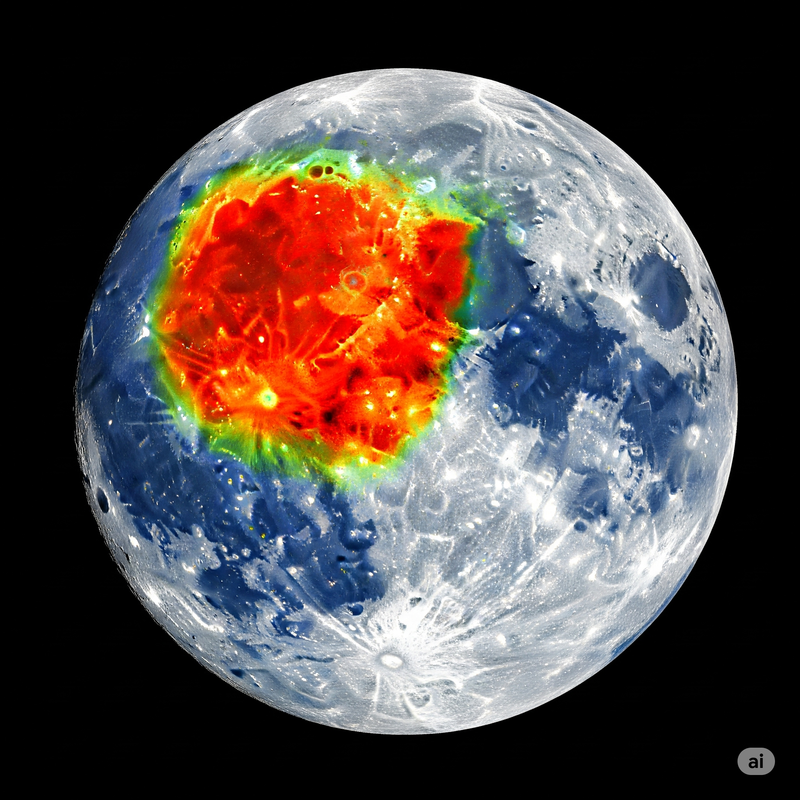 A diagram illustrating Earth's magnetic field extending into a long magnetotail, showing the Moon passing through this tail and being shielded from the solar wind, with Earth's oxygen reaching the Moon. The diagram clearly depicts the interaction between Earth's magnetosphere and the Moon.