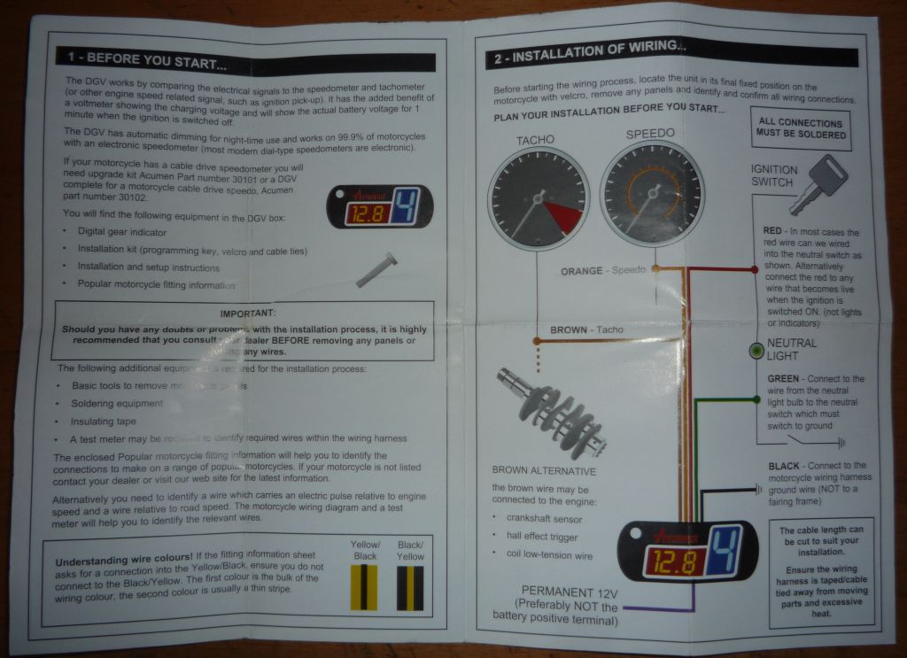 DGV Wiring information - ZX-9R.Net Forum