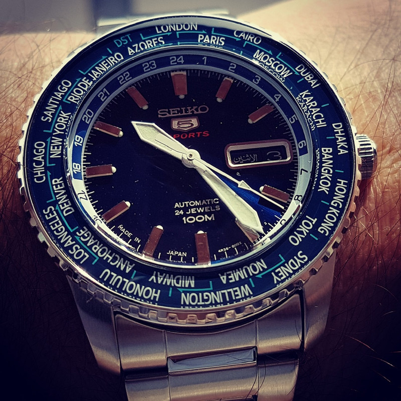 Seiko 5 Sports SRP125 World Time Cal. 4R36 Auto 100M (6)