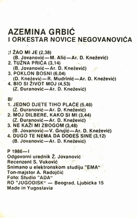 Azemina Grbic 1986 kz