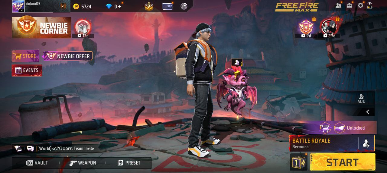 free fire max x naruto game download apk